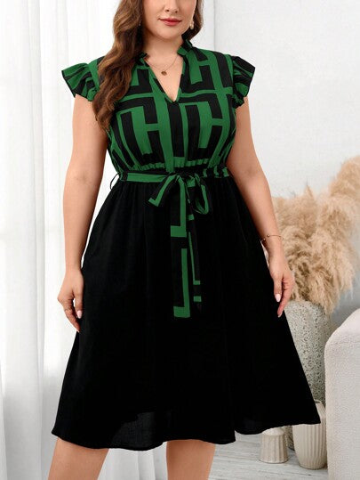Vestido Plus Size com Manga Leve – Conforto e Estilo Diário