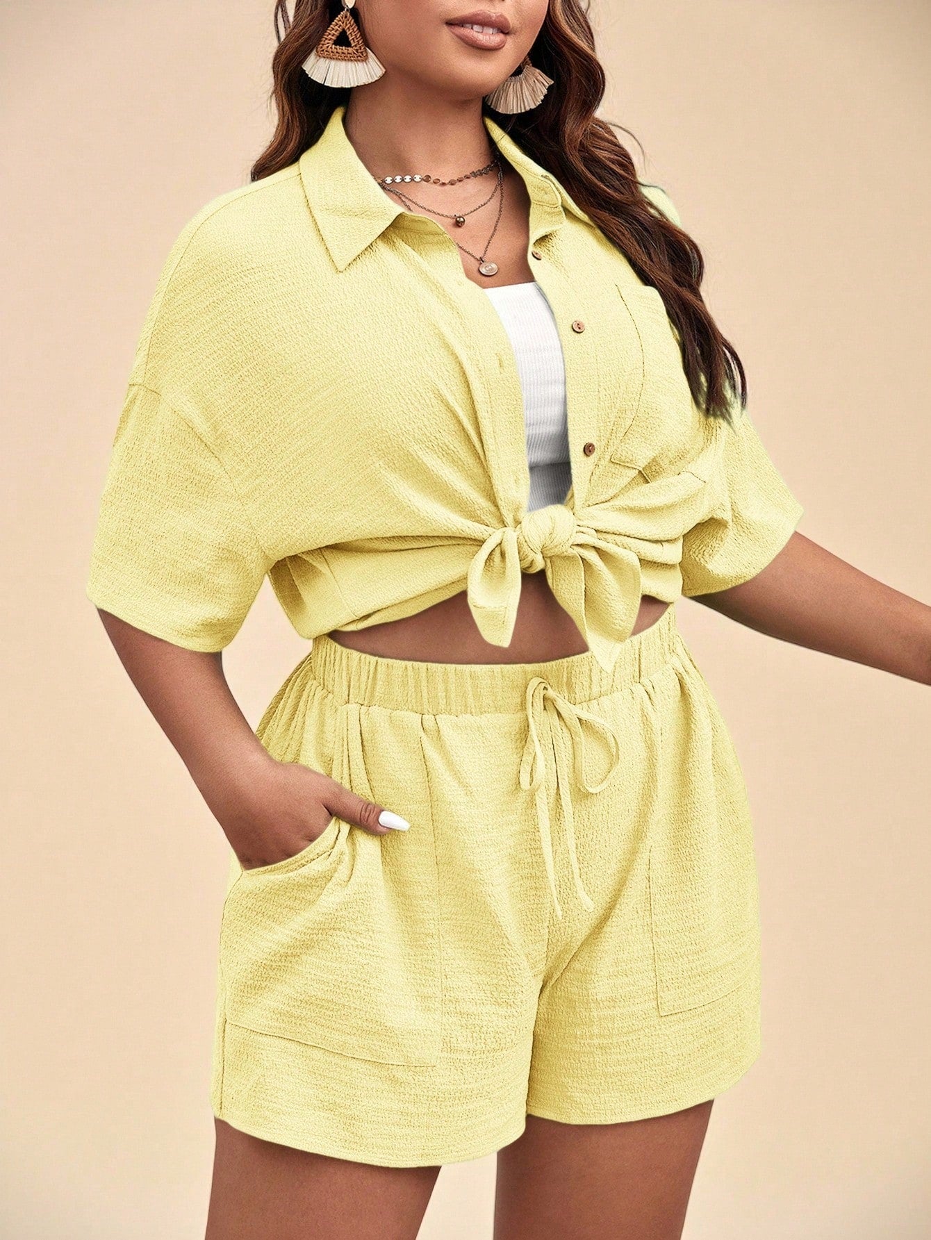 Conjunto Plus Size Soleil Dourado