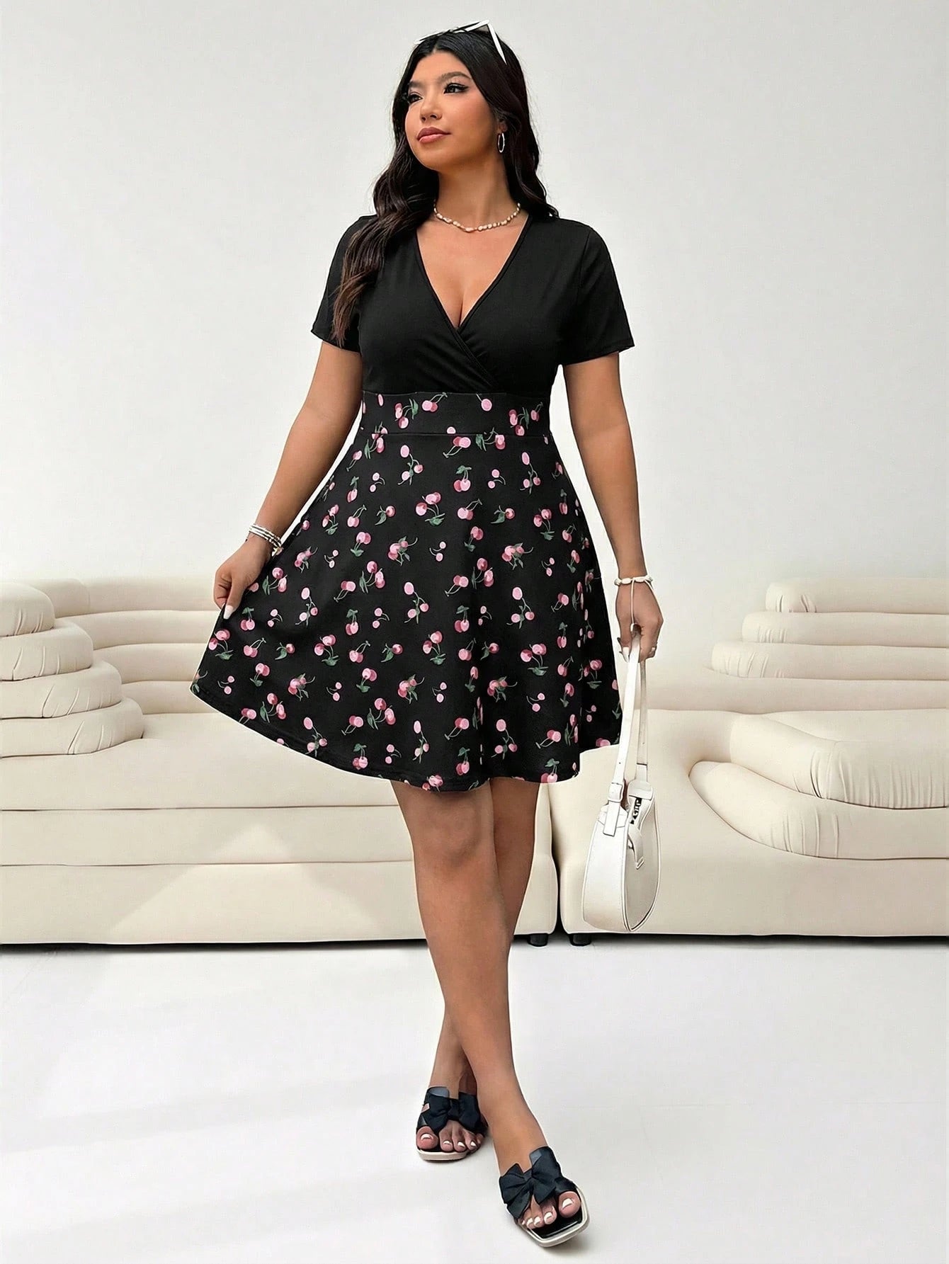 Vestido Plus Size Cerise Noire