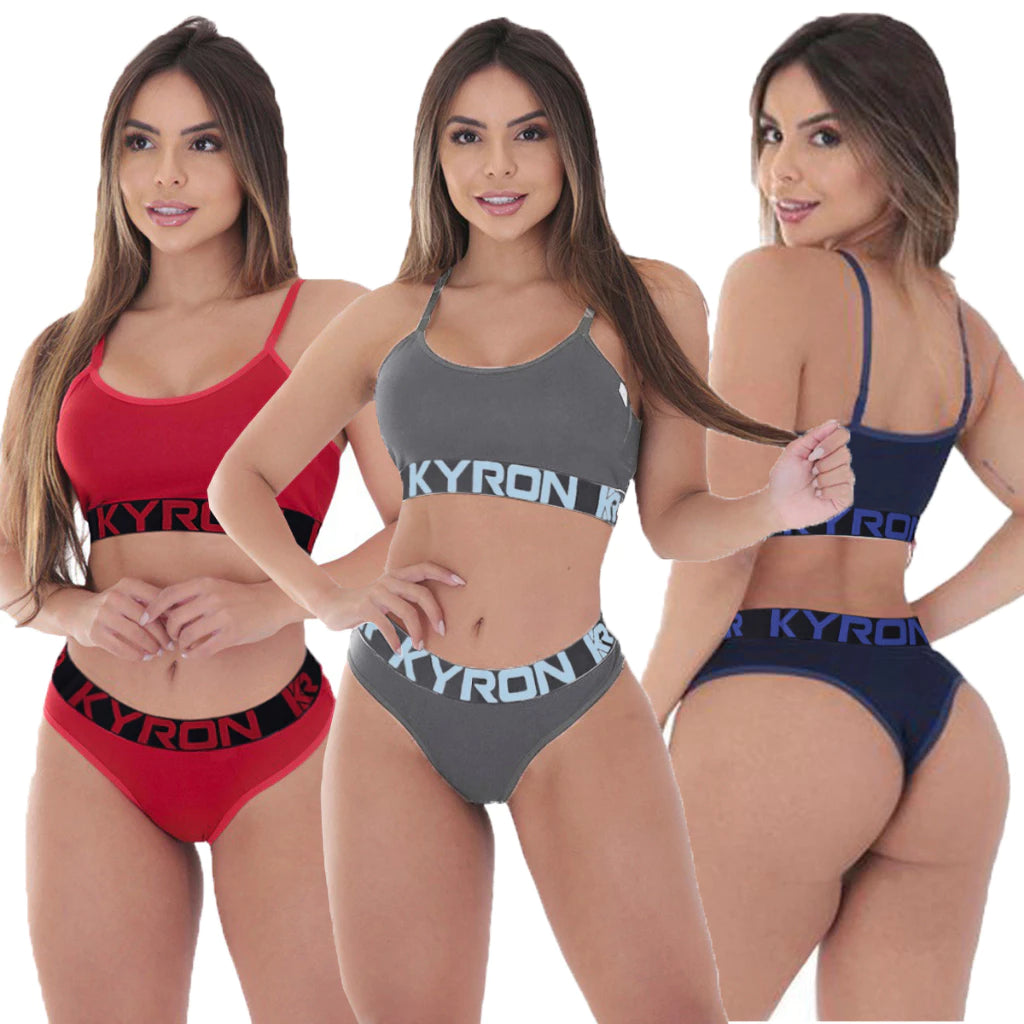 Kit 3 Conjuntos - Vitória Lingerie Kyron
