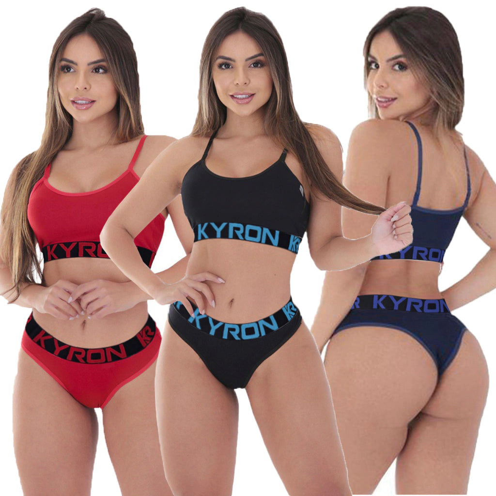 Kit 3 Conjuntos - Vitória Lingerie Kyron