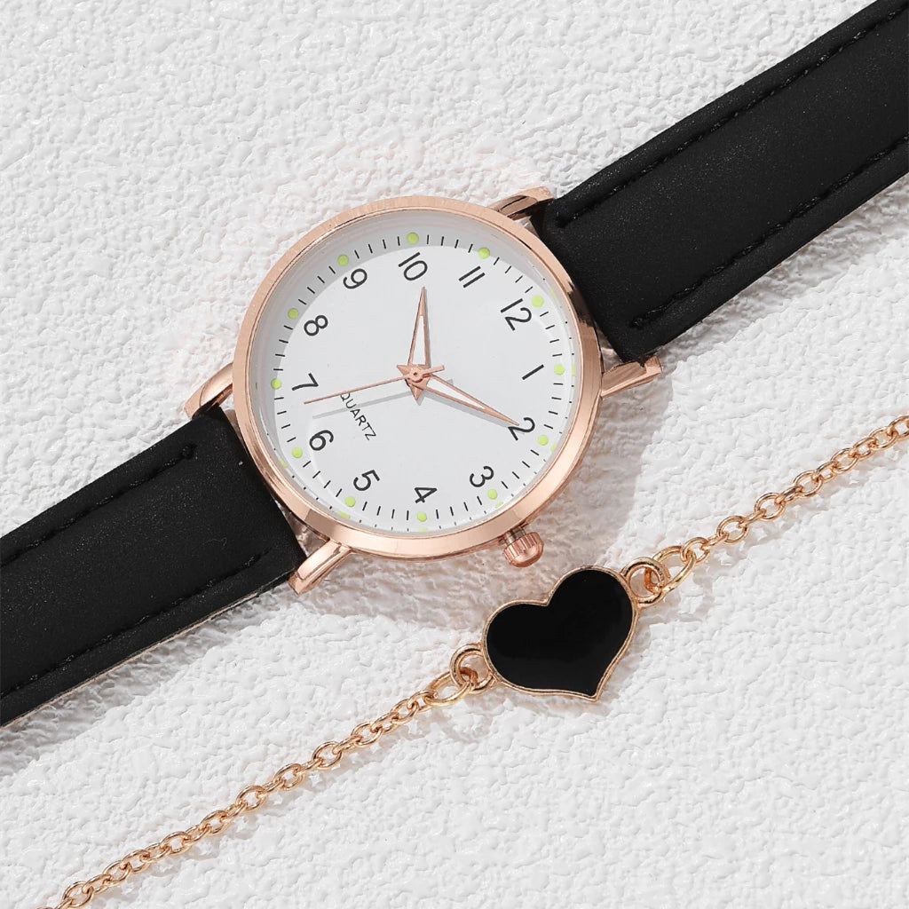 Relógio Fashion Femme Quartz + Pulseira Elegância