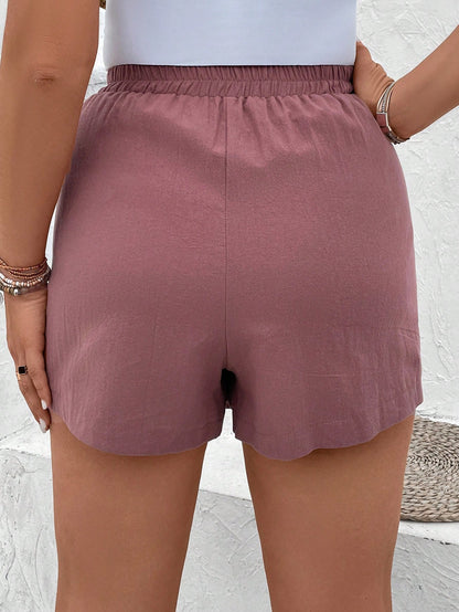 Short-Saia Laço Rosa Plus Size – Charme e Glamour e Luxo