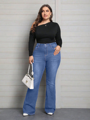 Calça Jeans Flare Plus Size