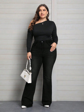 Calça Jeans Flare Plus Size