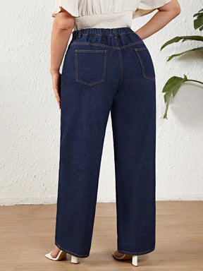 Calça Jeans Reta Feminina Plus Size