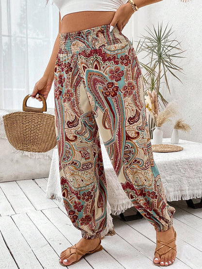 Calça Jogger Plus Size com Estampa Paisley