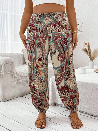 Calça Jogger Plus Size com Estampa Paisley