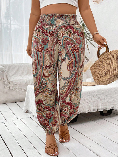 Calça Jogger Plus Size com Estampa Paisley