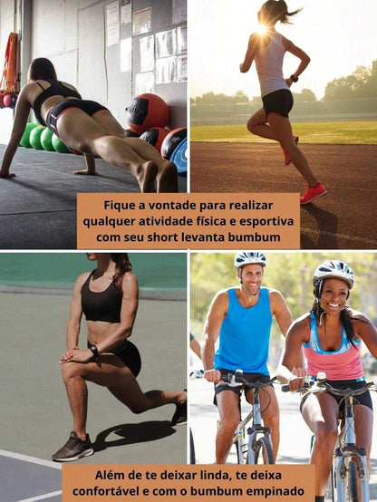 Short Fitness Levanta Bumbum - Compre 1 Leve 3