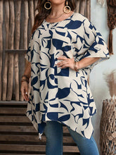 Blusa de Manga e Decote Arredondado Plus Size