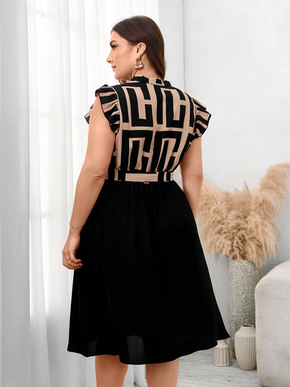 Vestido Plus Size com Manga Leve – Conforto e Estilo Diário