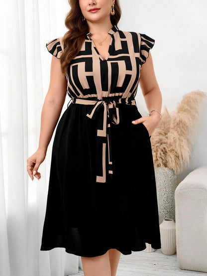 Vestido Plus Size com Manga Leve – Conforto e Estilo Diário