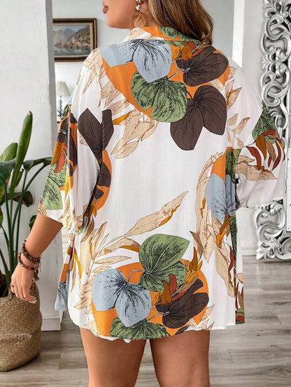 Conjunto Verão Tropical - 2 Peças com Camisa Leve e Shorts Solto