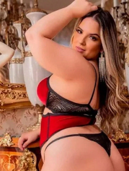 Conjunto de Lingerie Plus Size Veludo Luxo