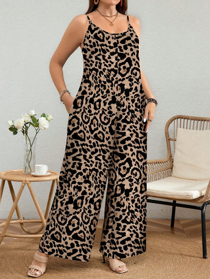 Macaquinho Solto Plus com Estampa Animal Print