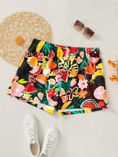 Short Plus Size Tropical Fresh para Praia e Férias