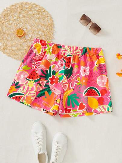 Short Plus Size Tropical Fresh para Praia e Férias