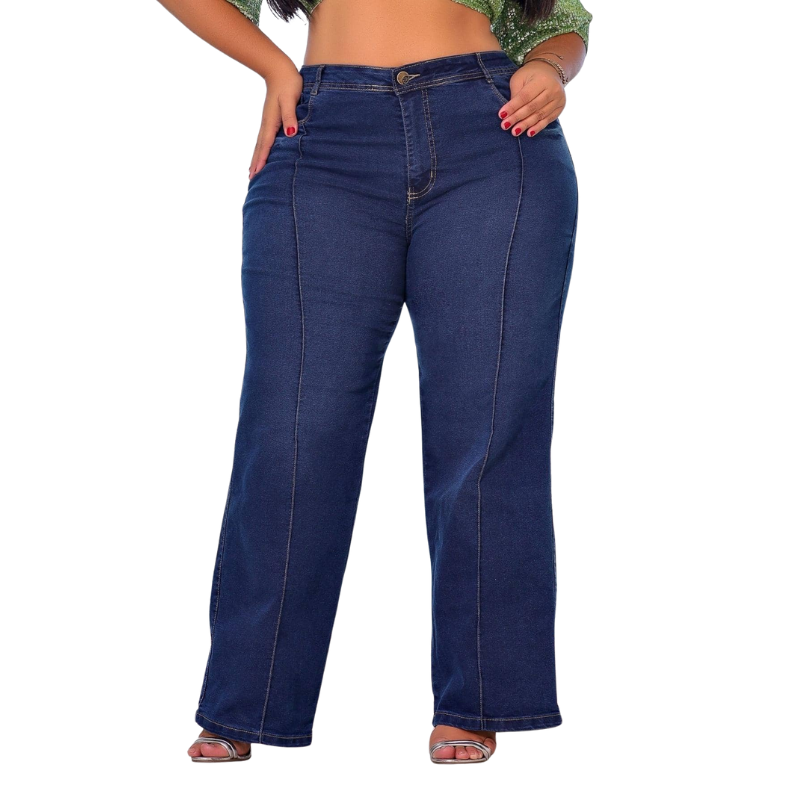 Calça Jeans Feminina  Retrô Plus Size