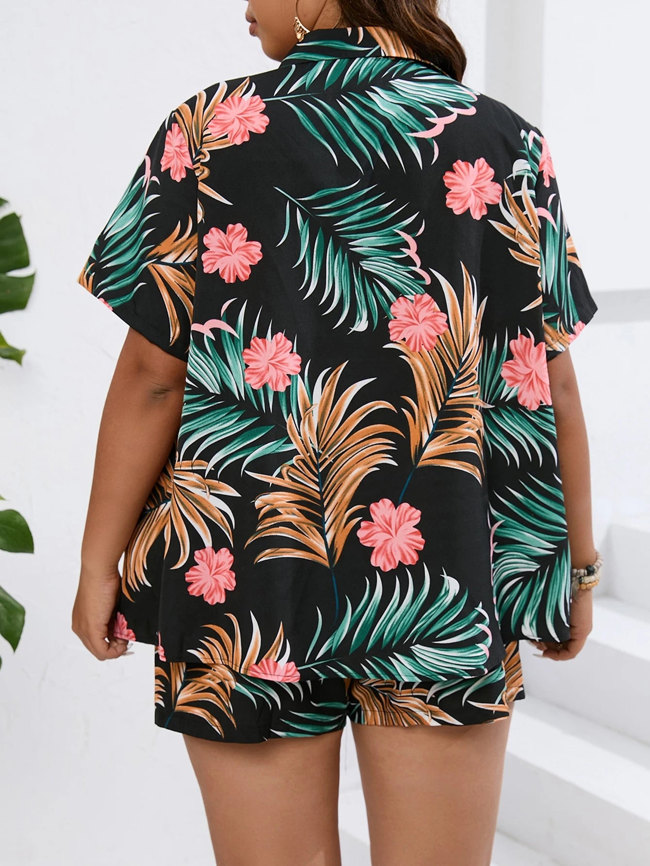 Conjunto Plus Size Tropical Bloom