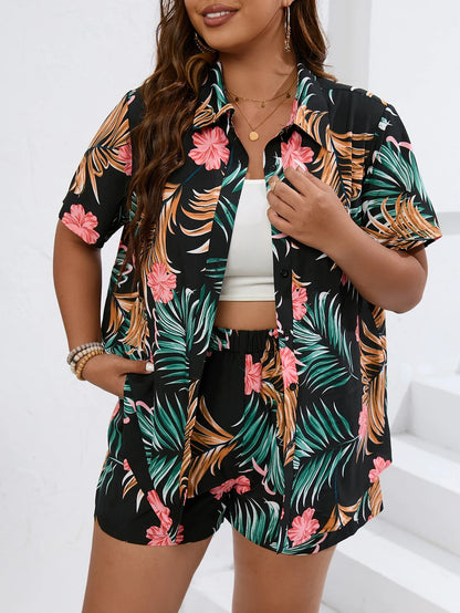 Conjunto Plus Size Tropical Bloom