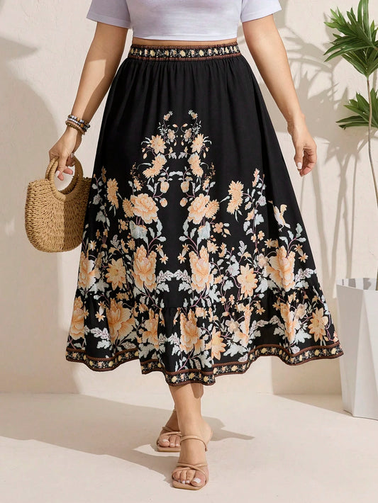 Saia Plus Size Dália Nocturne