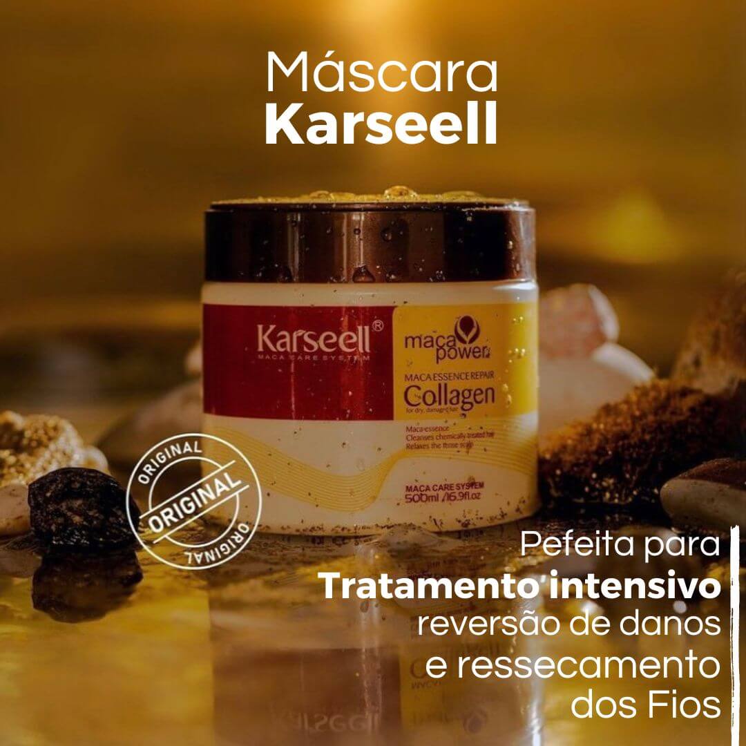 Máscara Karseell® ORIGINAL - 500ml + Programa de tratamento Capilar INTENSIVO!