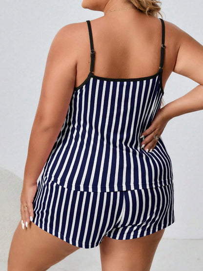 Conjunto de pijama Plus Size Linha Clássica Vertical