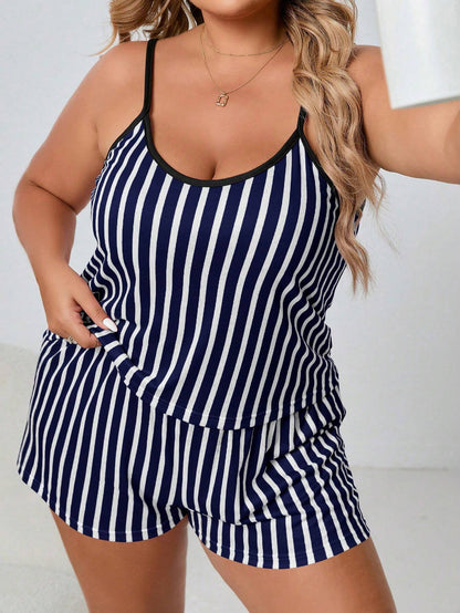 Conjunto de pijama Plus Size Linha Clássica Vertical
