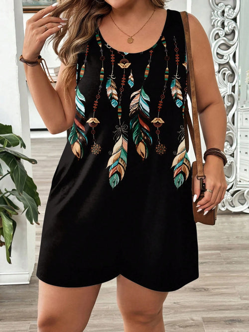 Macaquinho Plus Size Noir Plume