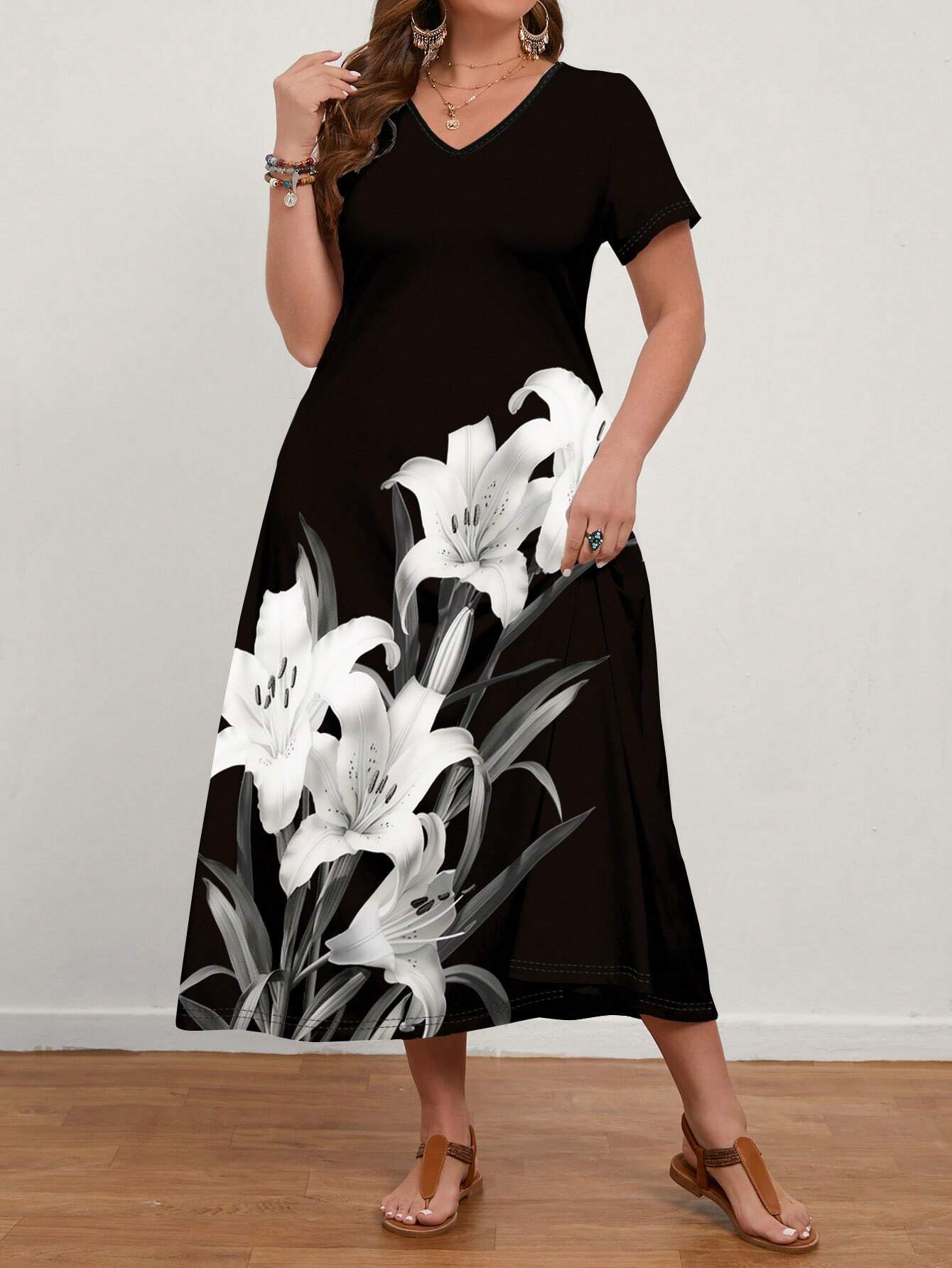 Vestido Plus Size Rosélle Sauvage