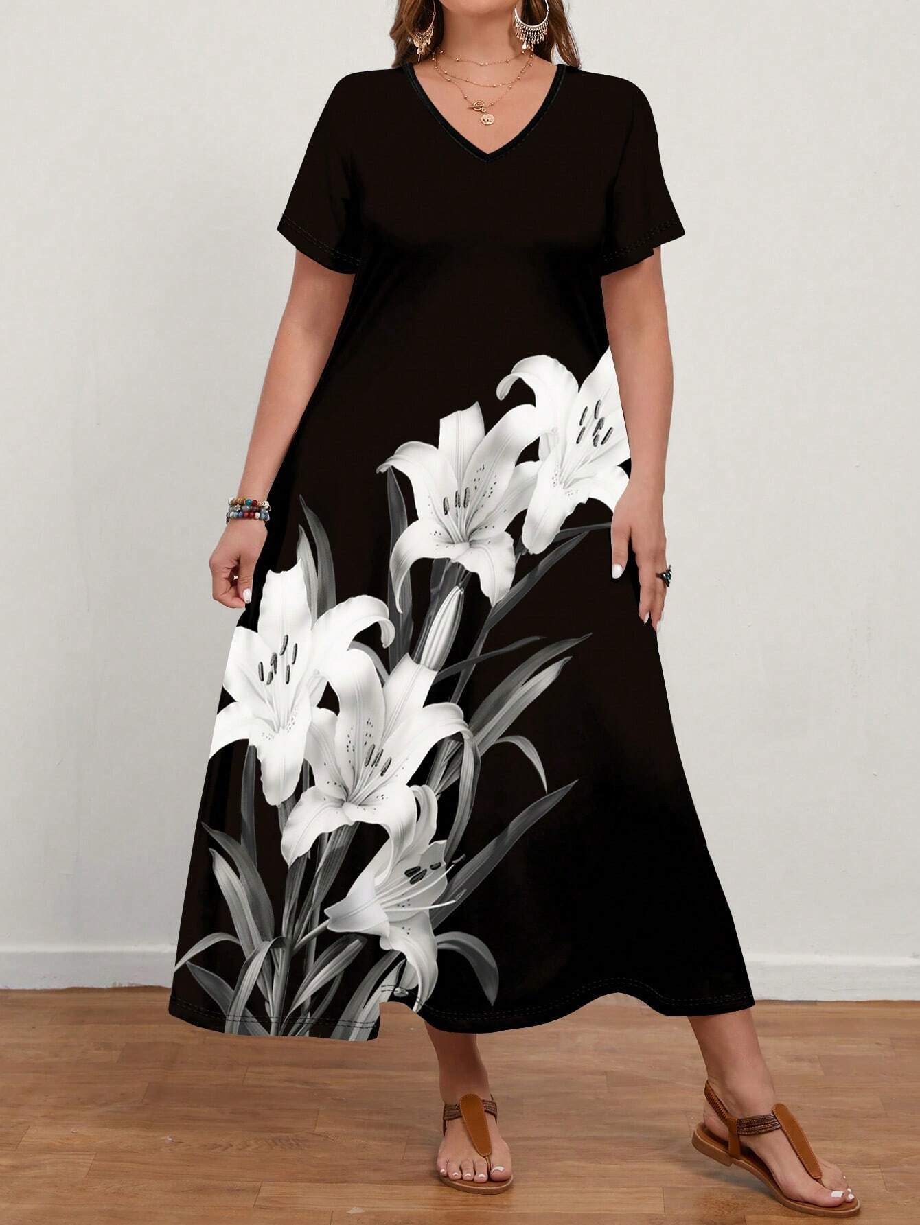 Vestido Plus Size Rosélle Sauvage