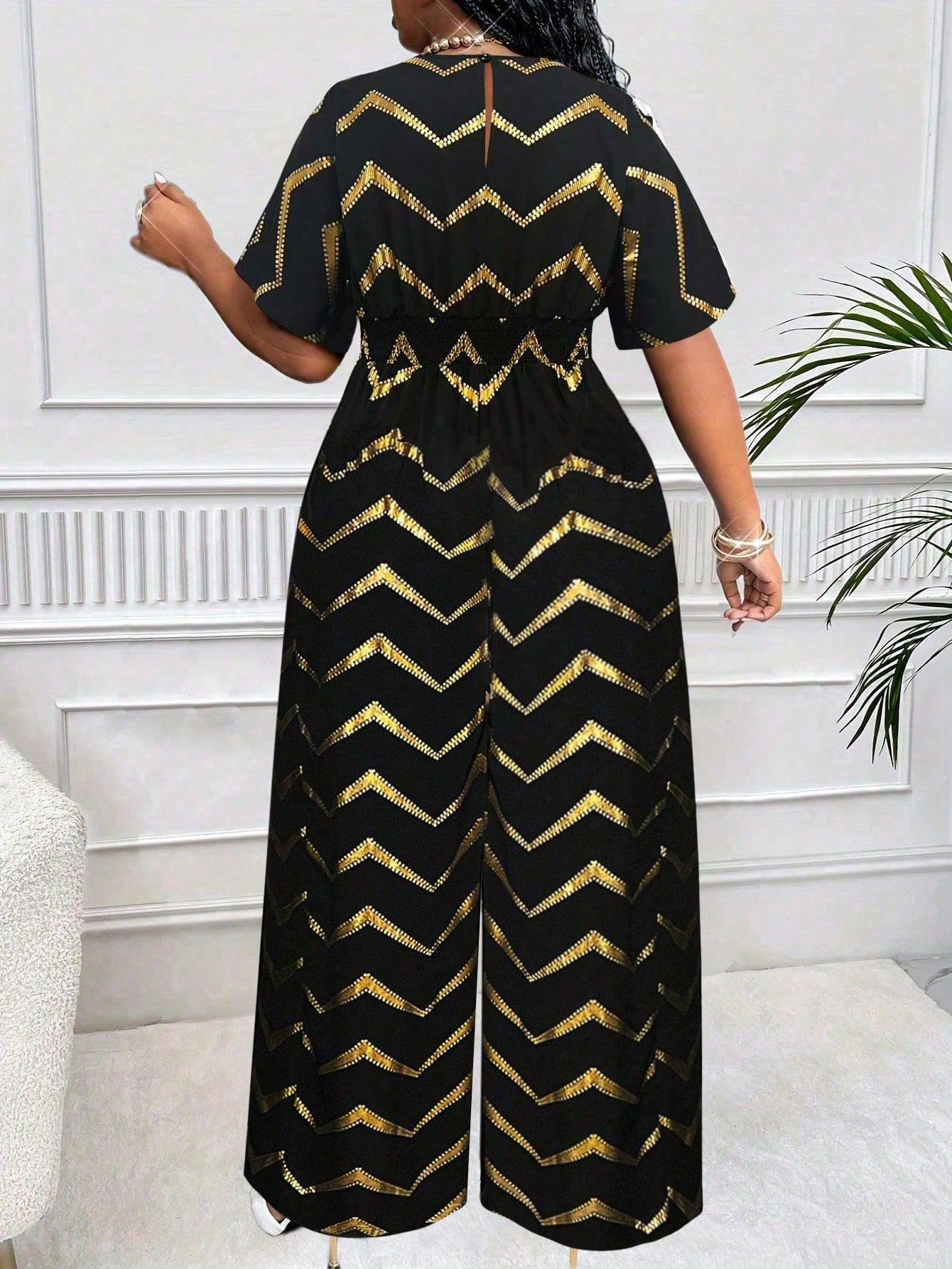 Macacão Plus Size Noir Aurea