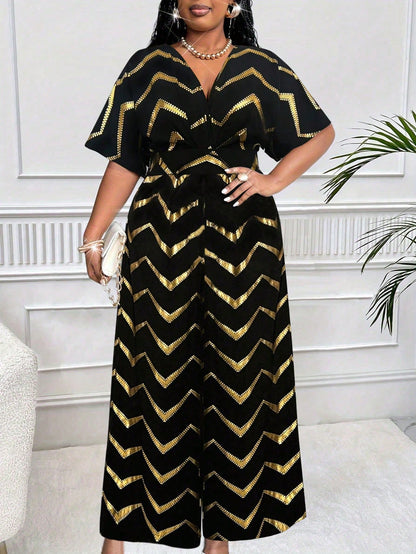 Macacão Plus Size Noir Aurea