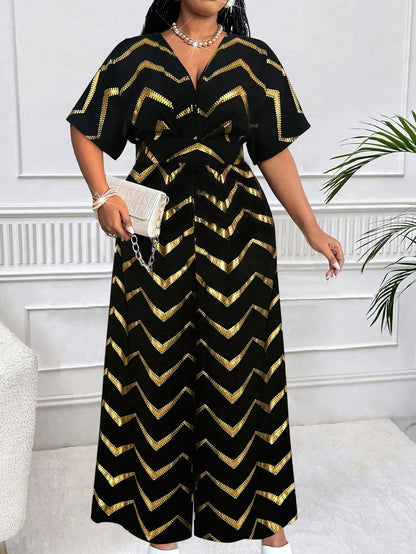 Macacão Plus Size Noir Aurea