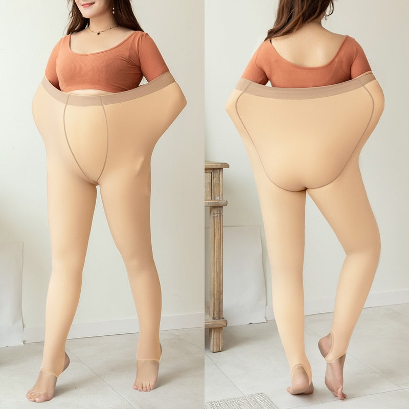 Meia Calça Translúcida Plus Size