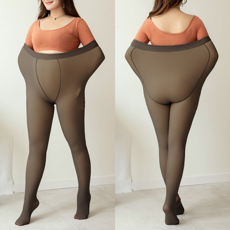 Meia Calça Translúcida Plus Size