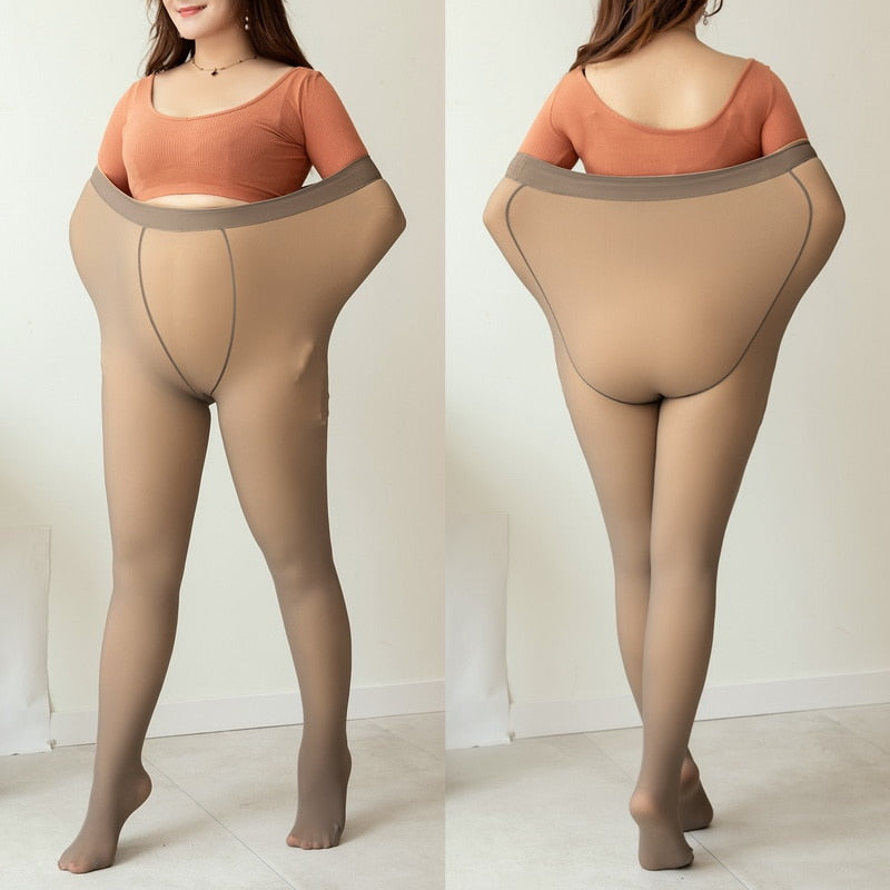 Meia Calça Translúcida Plus Size