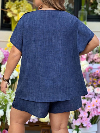 Conjunto Plus Size Blue Prime