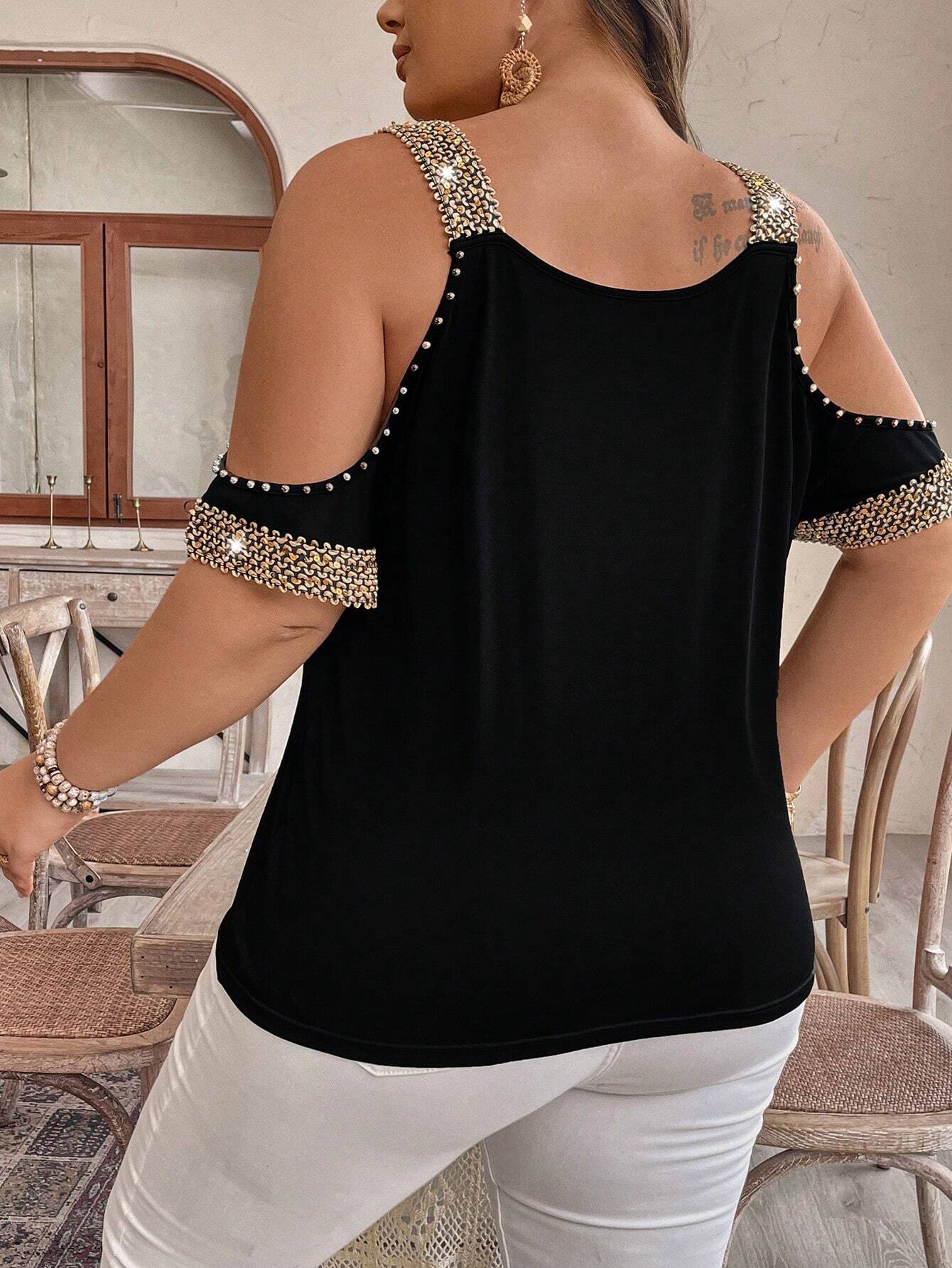 Camiseta Reluzente Plus Size – Charme e Conforto