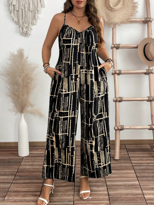 Macacão Plus Size Vértice Eleganza