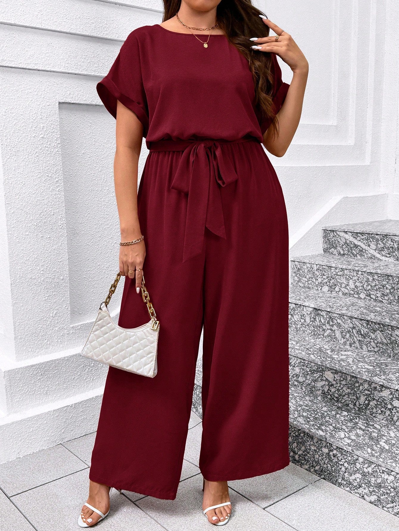Macacão Plus Size Bordeaux Valença Imperiale