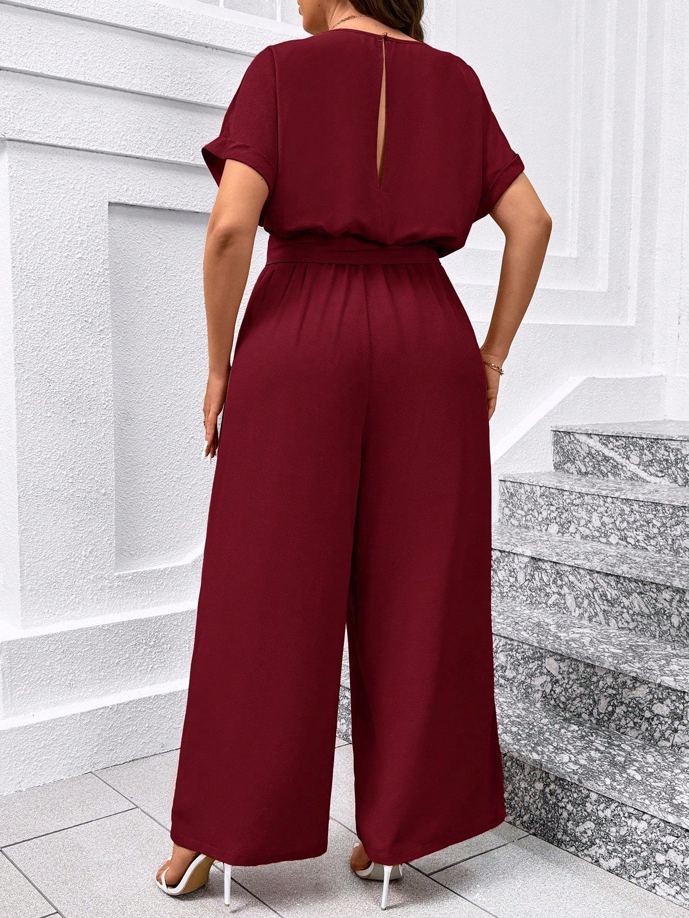 Macacão Plus Size Bordeaux Valença Imperiale