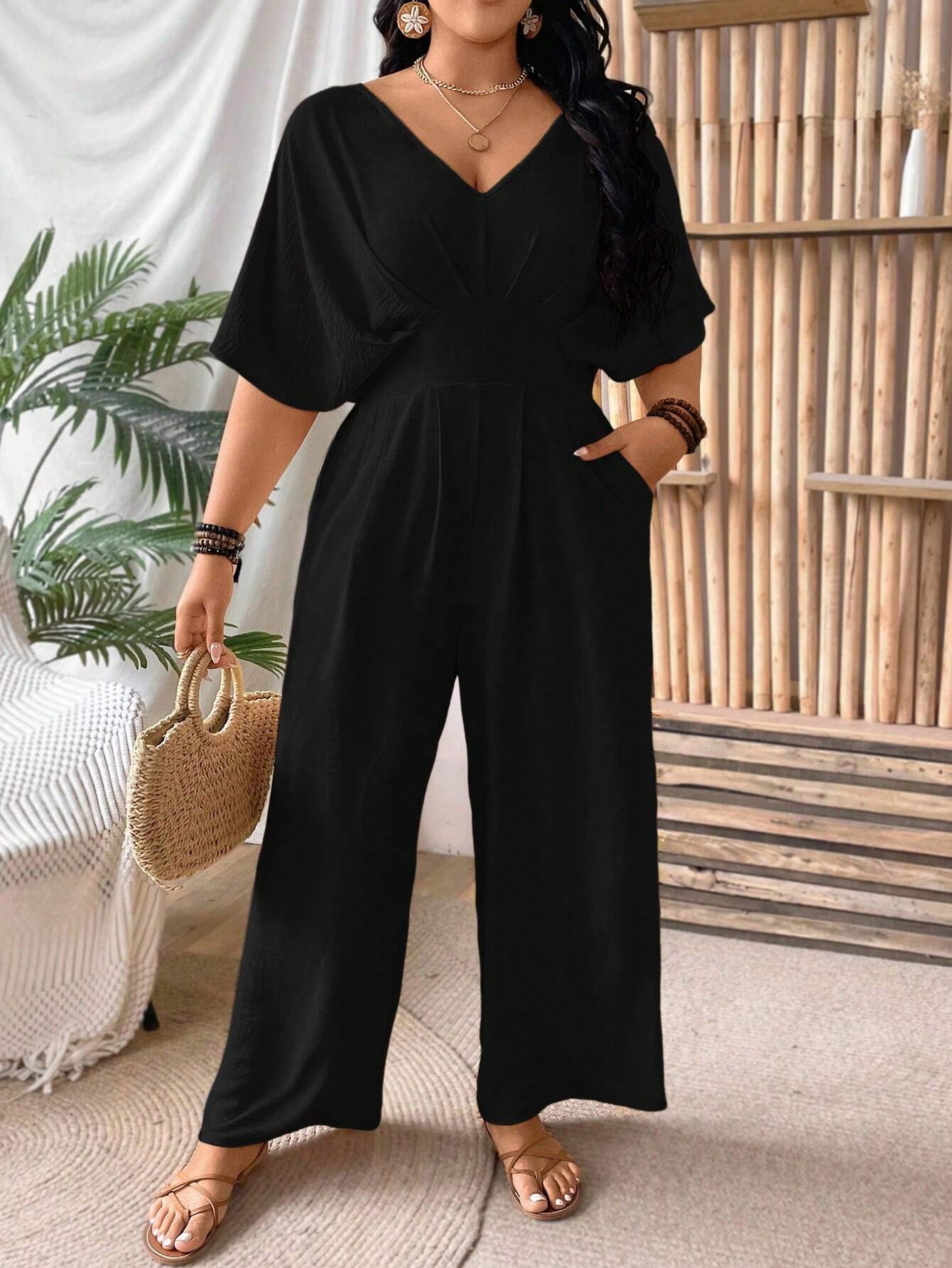 Macacão Plus Size Nadador e Costas Nuas