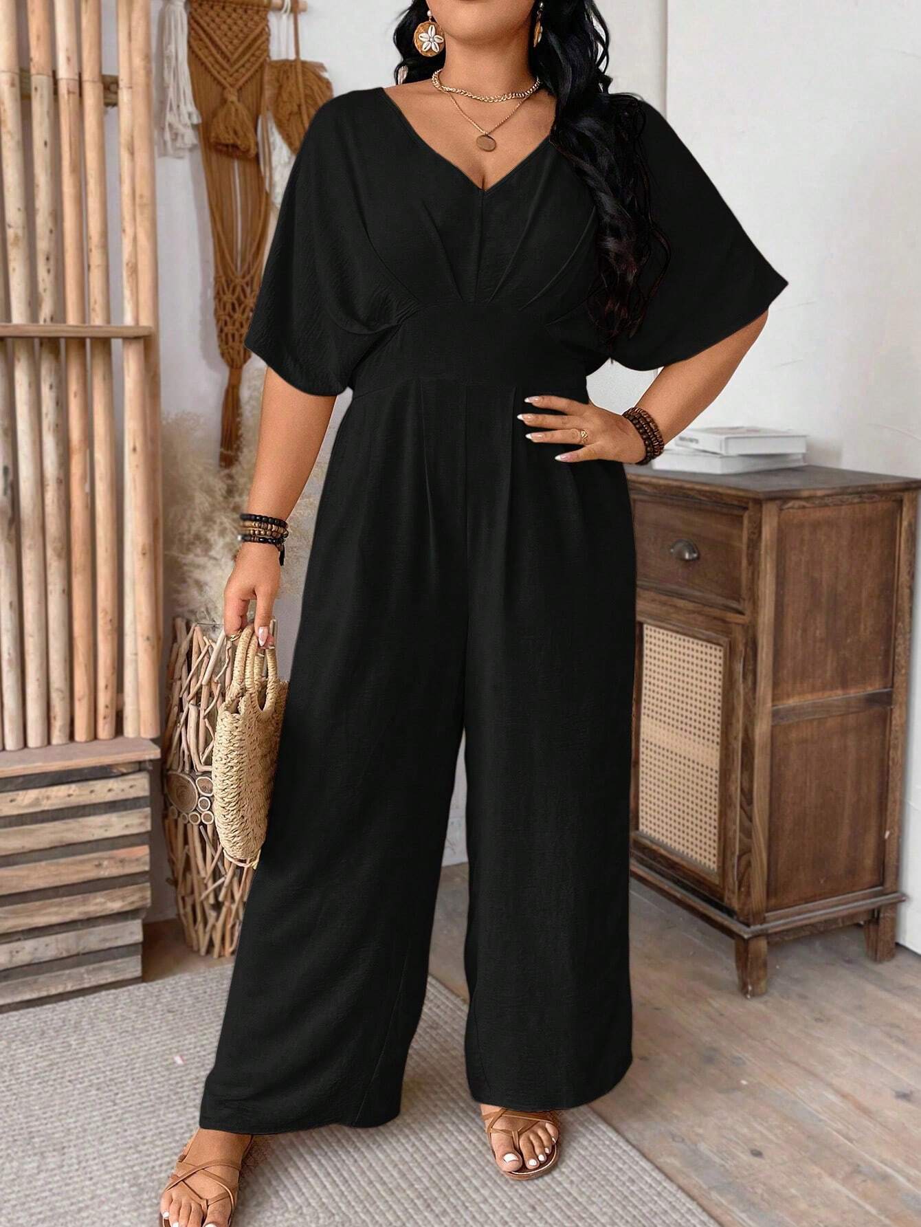Macacão Plus Size Nadador e Costas Nuas