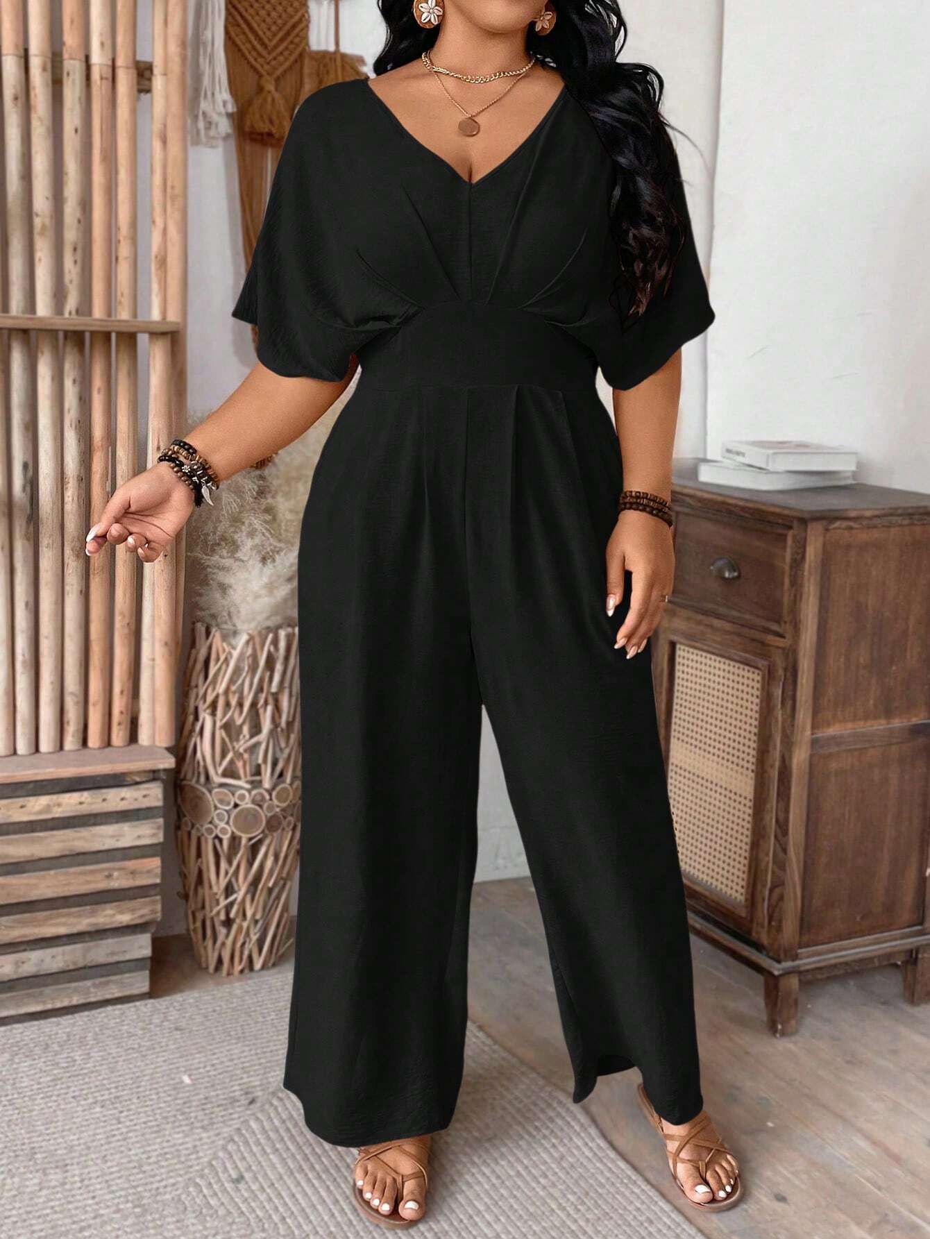 Macacão Plus Size Nadador e Costas Nuas