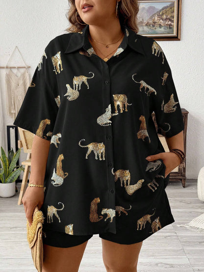 Conjunto Plus Size Selvaggia Noir