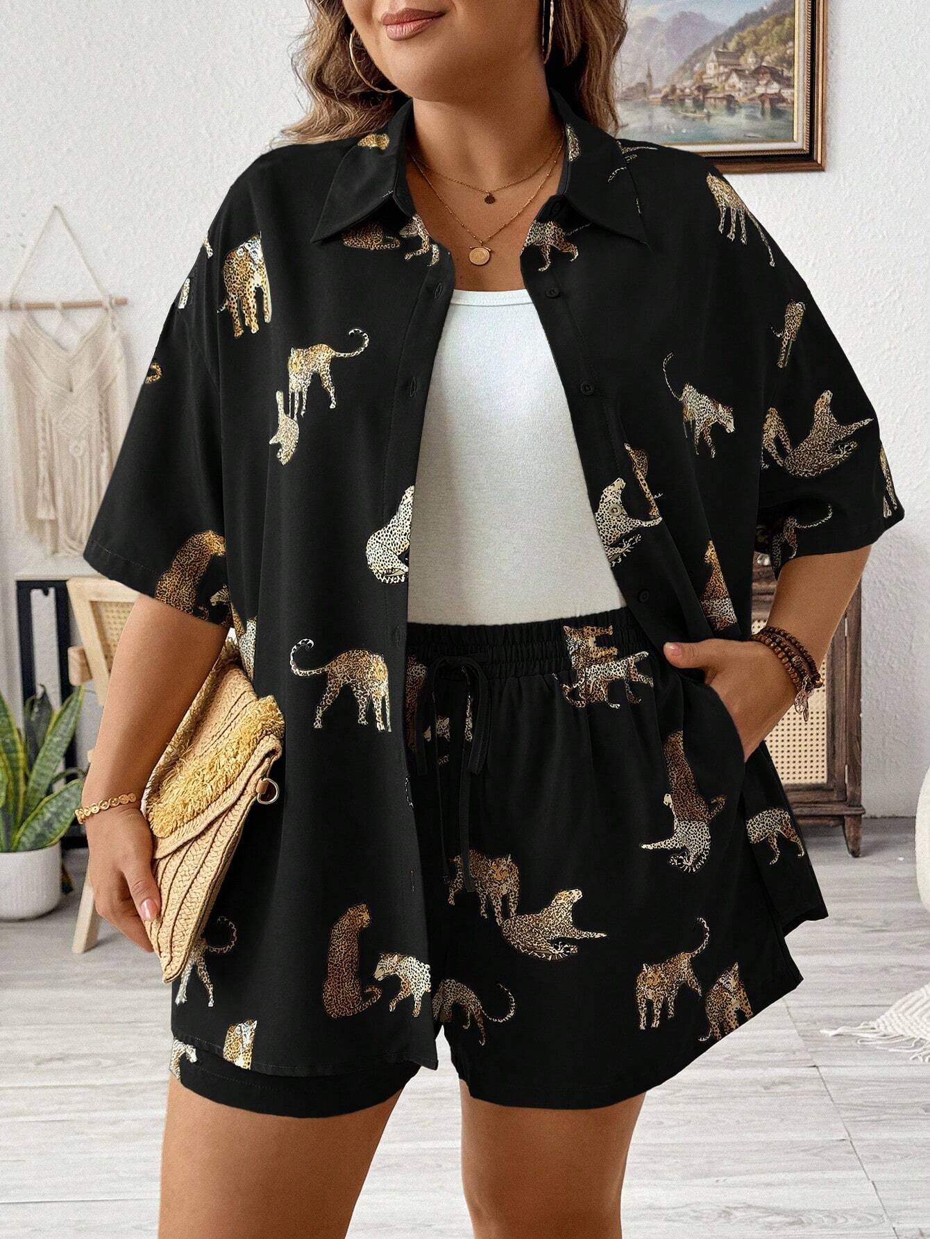 Conjunto Plus Size Selvaggia Noir