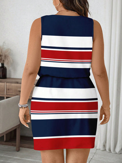 Vestido Plus Size Nautique