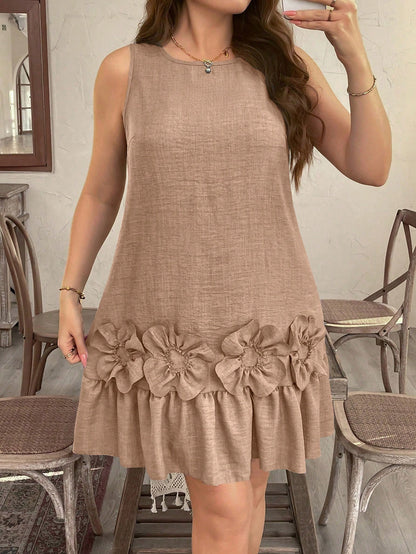 Vestido Plus Size Caramel Fleur